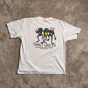 WHITE YAZBEK "TOADILY WASTED" GRAPHIC TEE